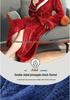 Thickened Plaid Flannel Couple's Bathrobe - Women's Plus Size & Men's Extra Long Fleece Robe