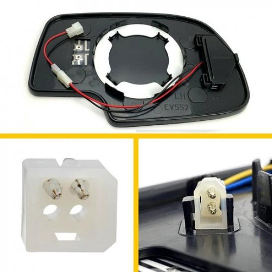 Left Heated Mirror Glass Turn Signal Fit For 03-07 Chevy Silverado GMC 88944391