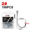 FTK Tube-Set Iseama Hooks 100pcs Boxed Saltwater Fishing With Barbs Long Cast Trolling
