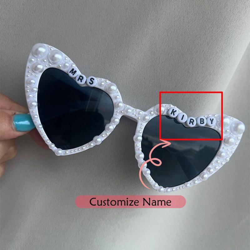 

Personalised custom Bride to be Future Mrs sunglasses Bridal Shower Wedding Engagement Bachelorette hen Party decoration Gift message us the name
