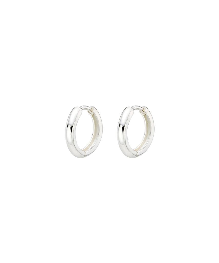 Tou [Silver925] Tn025 Basic Sleek Round Semi Bold Earring