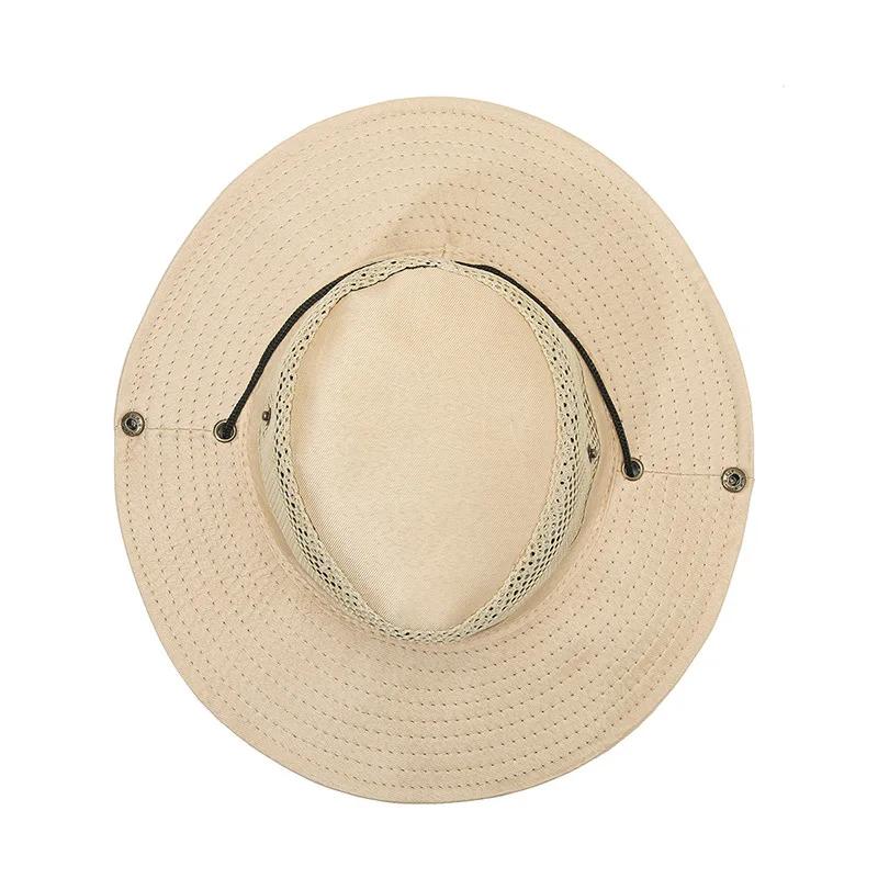 Casquette d'été large pour hommes et femmes, protection solaire UV pour la plage, pliable, à bords retroussés, style pêcheur, maille respirante, chapeau de soleil pour sport de plein air, pêche A5