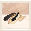 Women's Foldable Portable Ballet Flats Soft Sole Roll Up Slippers Slip On  Comfy Dancing Flat Shoes  with Bag for Travel Wedding