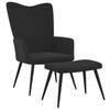 Day and Night - Day and Night Relaxation Armchair with Black Velvet Stool