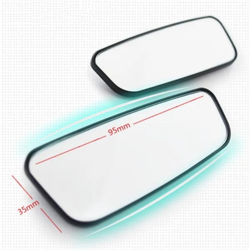 

2Pcs/Set Car Rearview Mirror Car Reversing Auxiliary Mirror Rectangular Curved Blind Spot Mirror чёрный