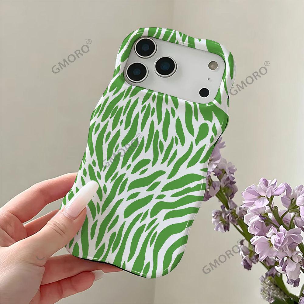 American Retro Dopamine Zebra Pattern Mobile Phone Case Apple 11promax Personality Creative Wave Film Case Ip11