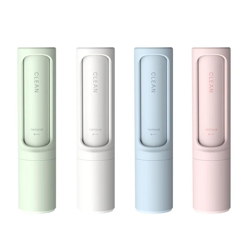 2-1 Reusable Pet Hair Remover Brush Lint Roller Self Cleaning Cat Dog Fur Hair Dust Removal Brush for Clothes Portable Effective