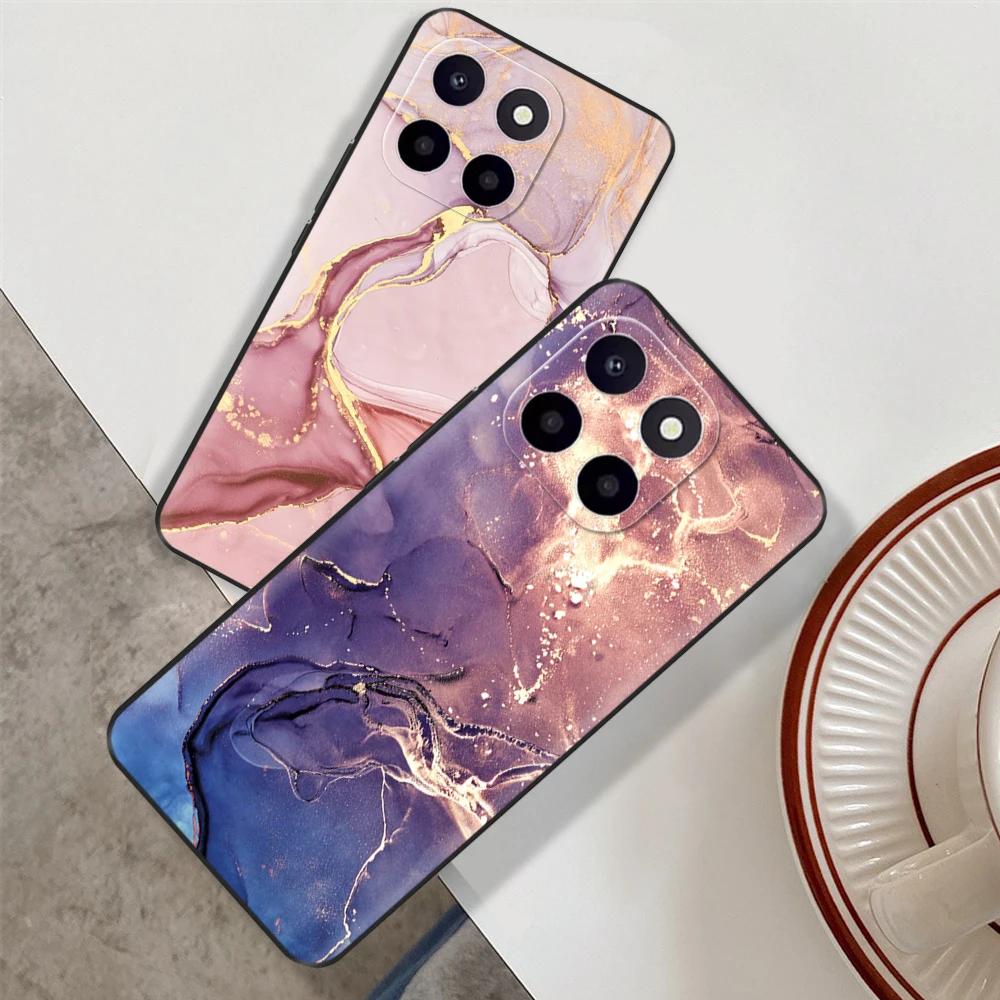 Pro Honor X6c Pouzdro Roztomilé TPU Silikonové Pouzdra na Telefon Pro Honor X6c Zadní Kryt HonorX6c X 6C Tištěná Květina Měkký Silikon Coque Fundas