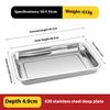 Stainless Steel Rectangular Barbecue Serving Tray For Tea Rice Sausage Meat Metal Utensil