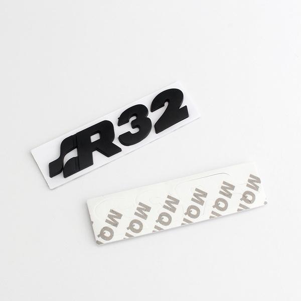 1Pcs Auto Styling Metall R32 Logo Aufkleber Emblem Hinten Stamm Abzeichen Logo Auto Körper Aufkleber Für Bora Golf