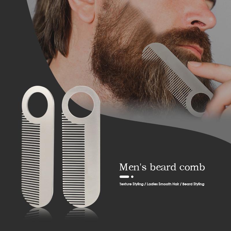 Stainless Steel Comb For Oil Head Portable Hair Comb Portable Beard Mini Comb Beard Mens Beard Comb Styling Hair Comb