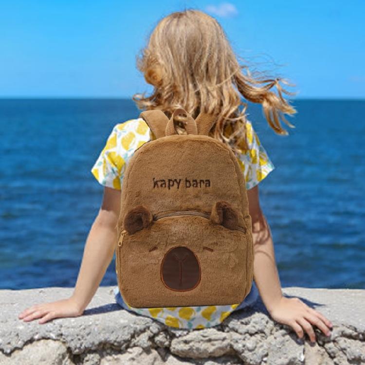 Praktyczny pluszowy plecak z kapibarą Casualowa torba szkolna Zaprojektowany dla dzieci i młodzieży Oferuje dużą przestrzeń do przechowywania i komfort