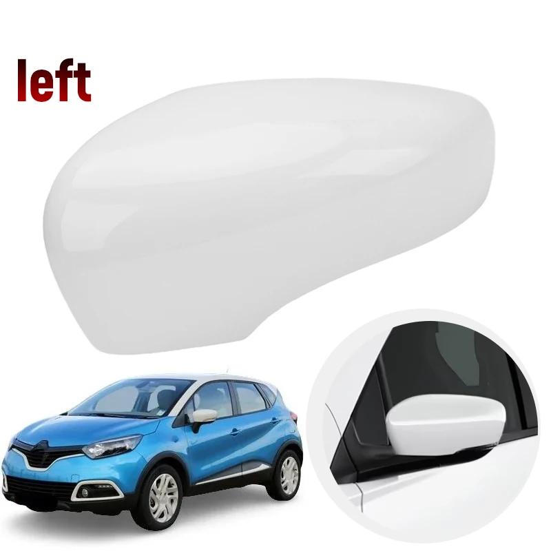 Blank Svart/Vit Bil Sidodörr Backspegelkåpa För Renault Clio 4 Mk4 / Zoe / Captur 2012- Dörr Sidobackspegelkåpa
