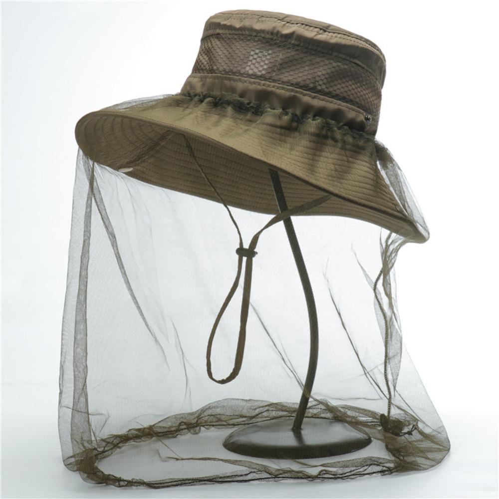 Breathable Anti Bee Hat Portable Fishing Sun Cap New Mosquito Net Hat