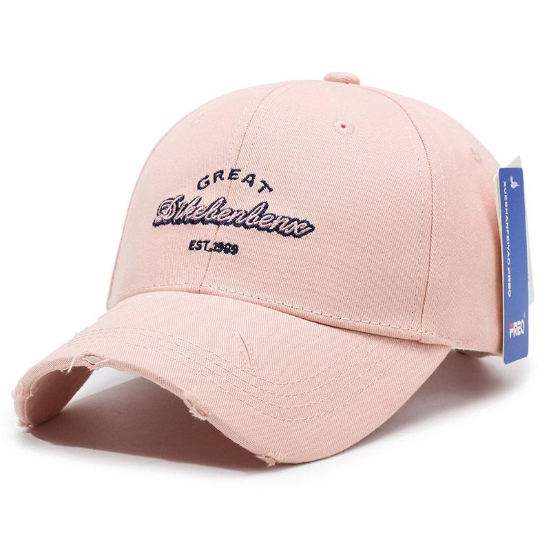 

New embroidered letter baseball cap men and women outdoor leisure sunscreen sunshade fashion versatile travel Adjustable розовый