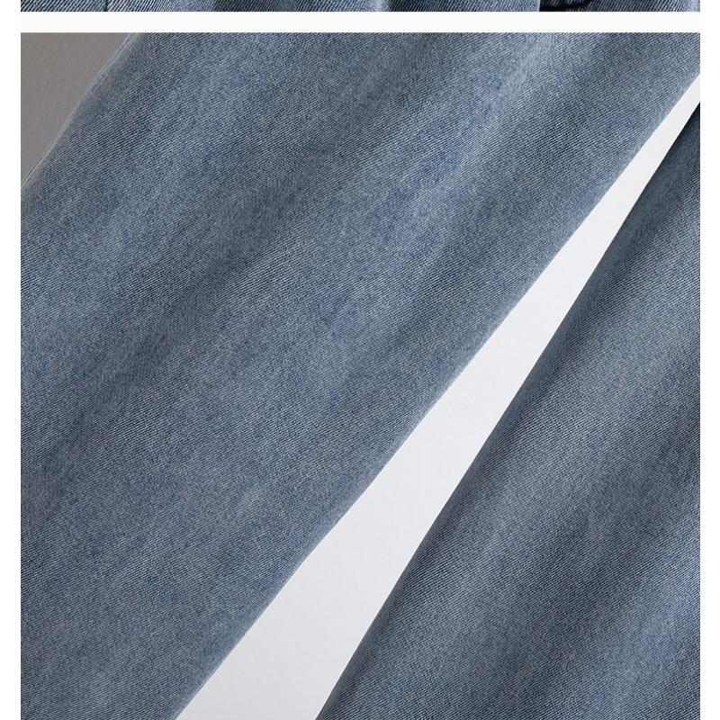 Spring Autumn New Elastic Waist Jeans Women's Large Size Fashion Harem Pants Double Pocket Versatile Loose Ankle-length Pants