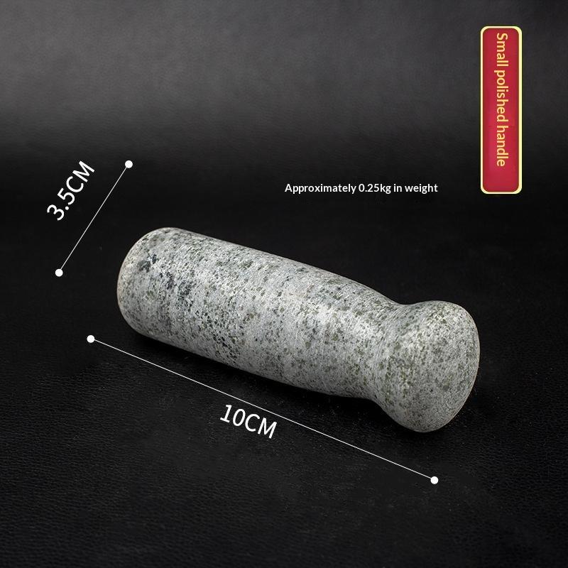 Heavy Duty Natural Granite Grinding Pestle Polished Non-Slip Base for Kitchen Grinding Spices Herbs Pesto Guacamole