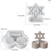 NEW 1set Silicone Candle Holder Mold With Fire Shaped Ornament Mold Silicone Tealight Mould For Plaster Concrete Resin Casting