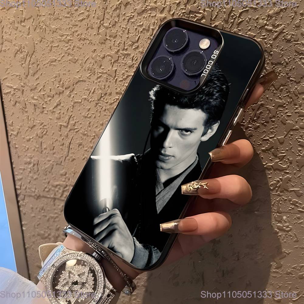 Custodia per Telefono Hayden Christensen A-Anakin Skywalker per iPhone 16,15,14,13,12,11,Pro,XS,Max,Plus Nera Opaca Caramellata Cover Antiurto
