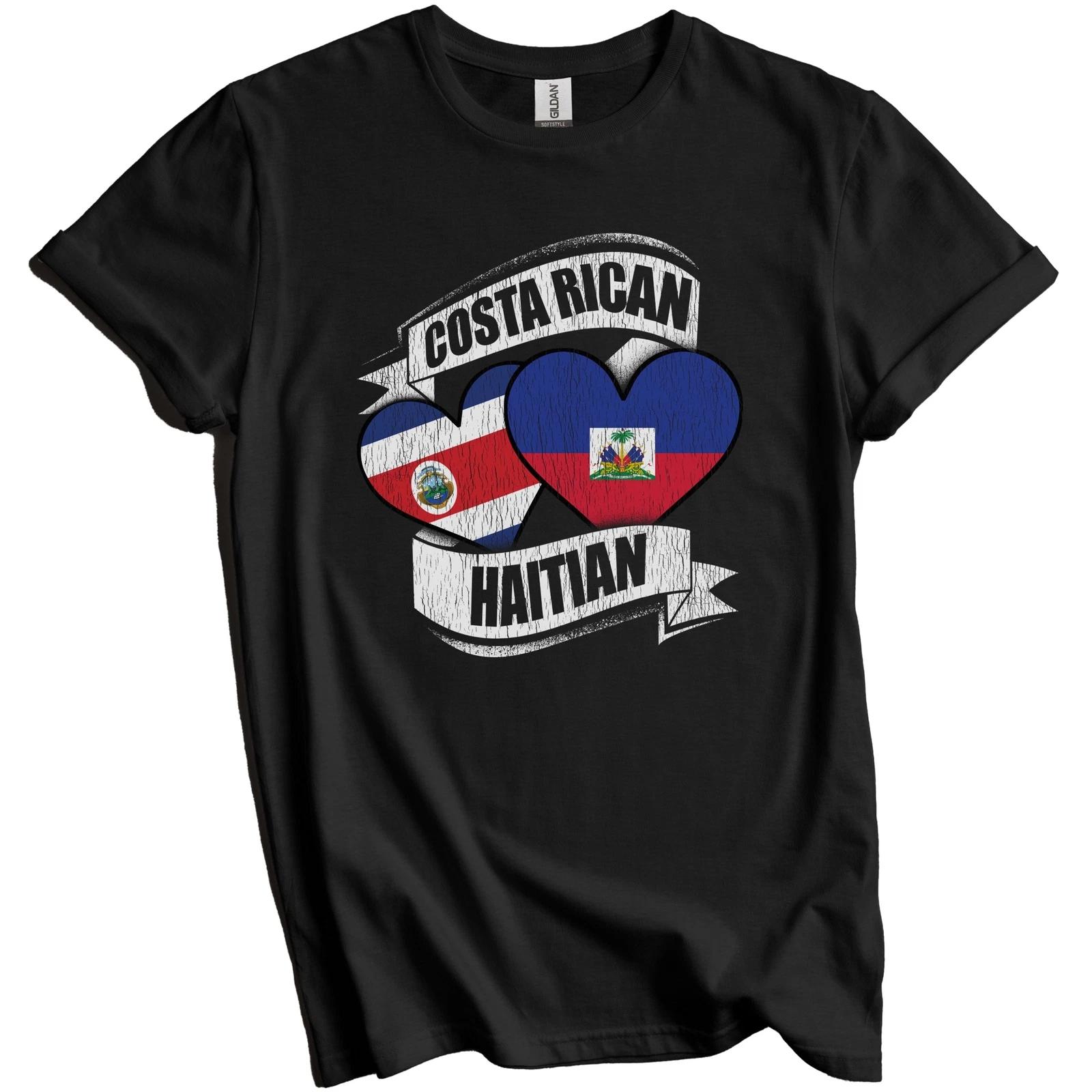 

Costa Rican Haitian Hearts Costa Rica Haiti Flags T-Shirt 4XL