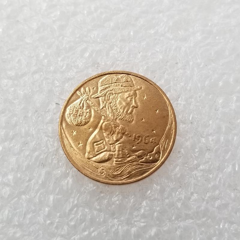 Antique 1964 Brass Nickel Coin, Lincoln Design #317 Brass