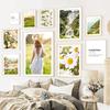 Mountain Ocean Waterfall Girl Daisy Quote Wall Art Canvas Painting Nordic Posters And Prints Wall Pictures For Living Room Decor