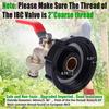 IBC Tote Adapter 12in Leakproof Brass Valve Coarse Thread for 275?330 Gallon Water Tank Garden