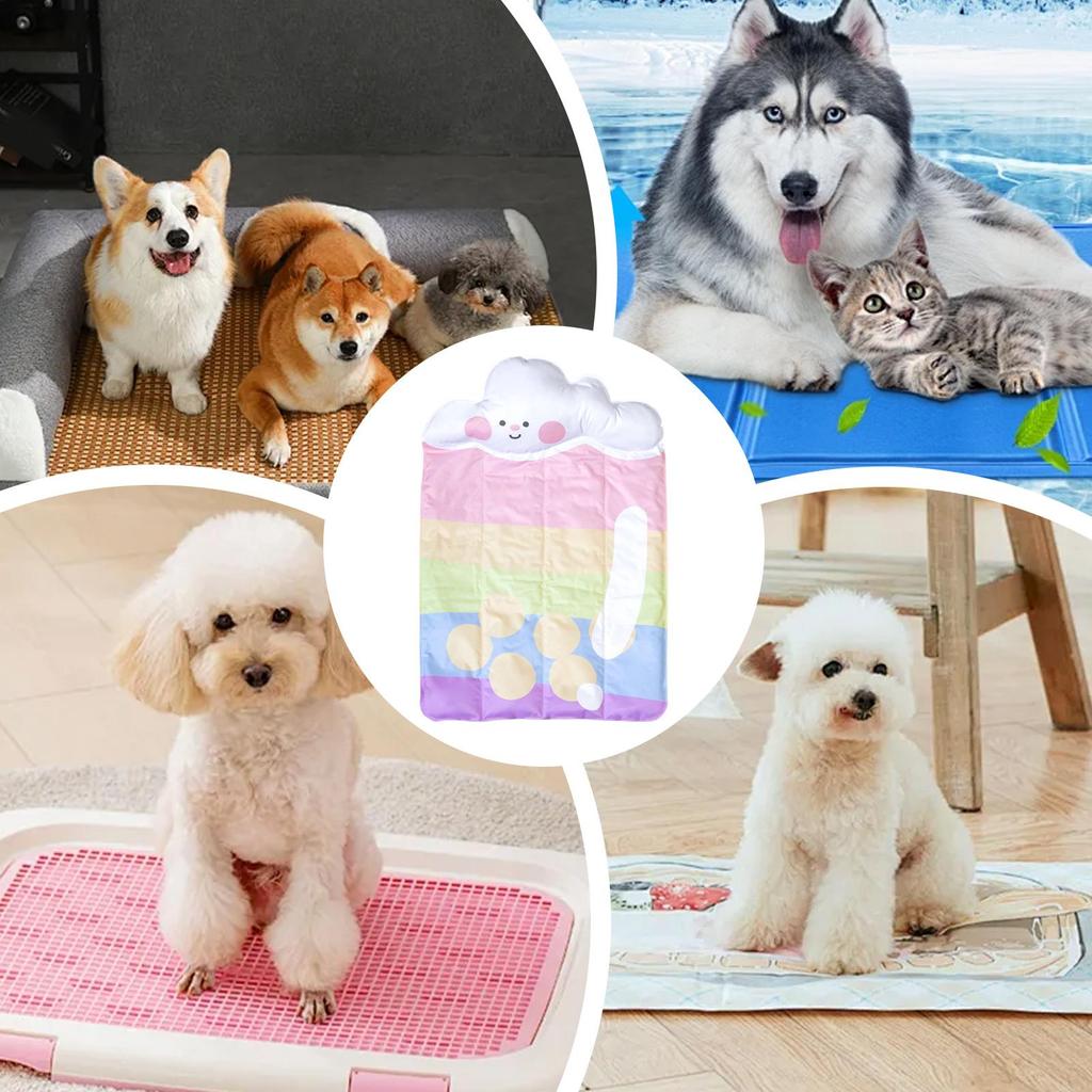 Pet Cooling Mat Pet Puppy Cooler Gel Mat Small To Large Animals Sleeping Bed Waterproof For Hot Days Sofa Car Seat RV Floor