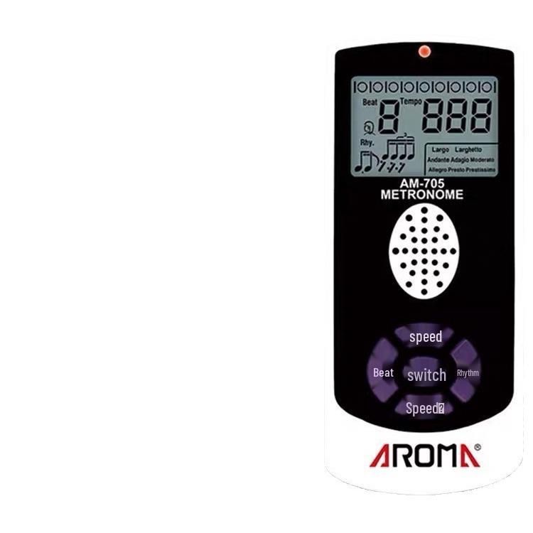 AROMA-705 Universal Metronome for Guitar, Piano, Drum Set, and Vocal - Rechargeable Stand
