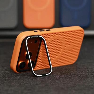 Boîtier de refroidissement en maille avec support de caméra pour iPhone 17 Pro Max 15 17 Pro 14 13 12 16 Pro Max Pour chargement sans fil Magsafe Coque antichoc