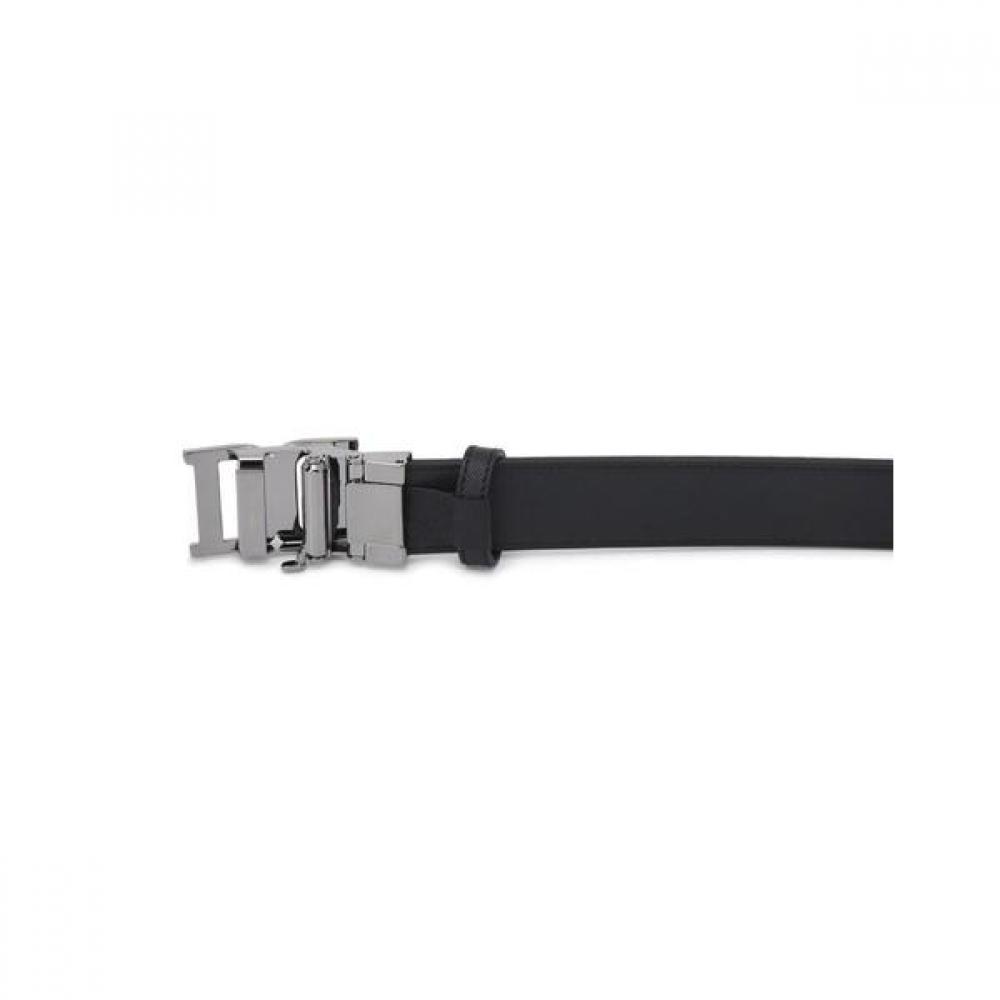 Daks Black Dd Metallic Buckle Leather Automatic Belt