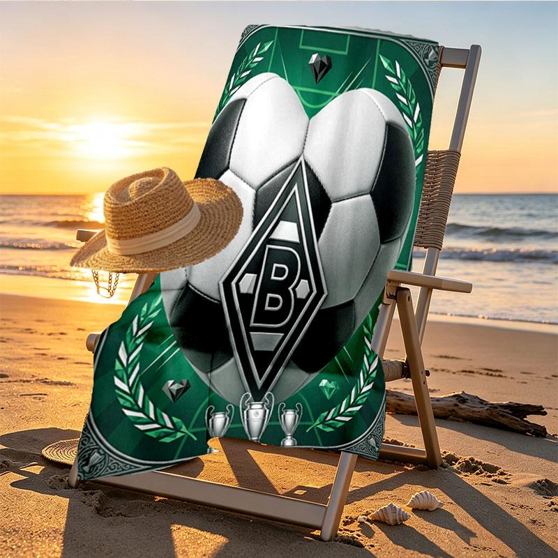 Borussia Mönchengladbach Baskılı Plaj Havlusu Tasarımı, Yumuşak, Hafif. Ev Banyo, Spa, Havuz, Yoga, Sörf, Kamp, Aile, Arkadaş İçin Hediye