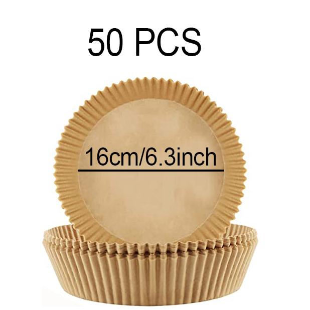 Large Air Fryer Disposable Paper Liner 23cm Non-stick Airfryer Parchment Special Baking Paper for 3-10QT Cooking/Steaming Basket