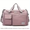 Unisex Large-capacity Travel Bag - Polyester, Fitness Bag with Multiple Compartments, Adjustable Shoulder Straps for Women's Duffel Bags, Fitness Bags