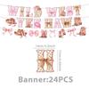 Pink Denim Birthday Party Decoration Tableware Plate Cup Napkin Tablecloth Laqi For Baby Shower