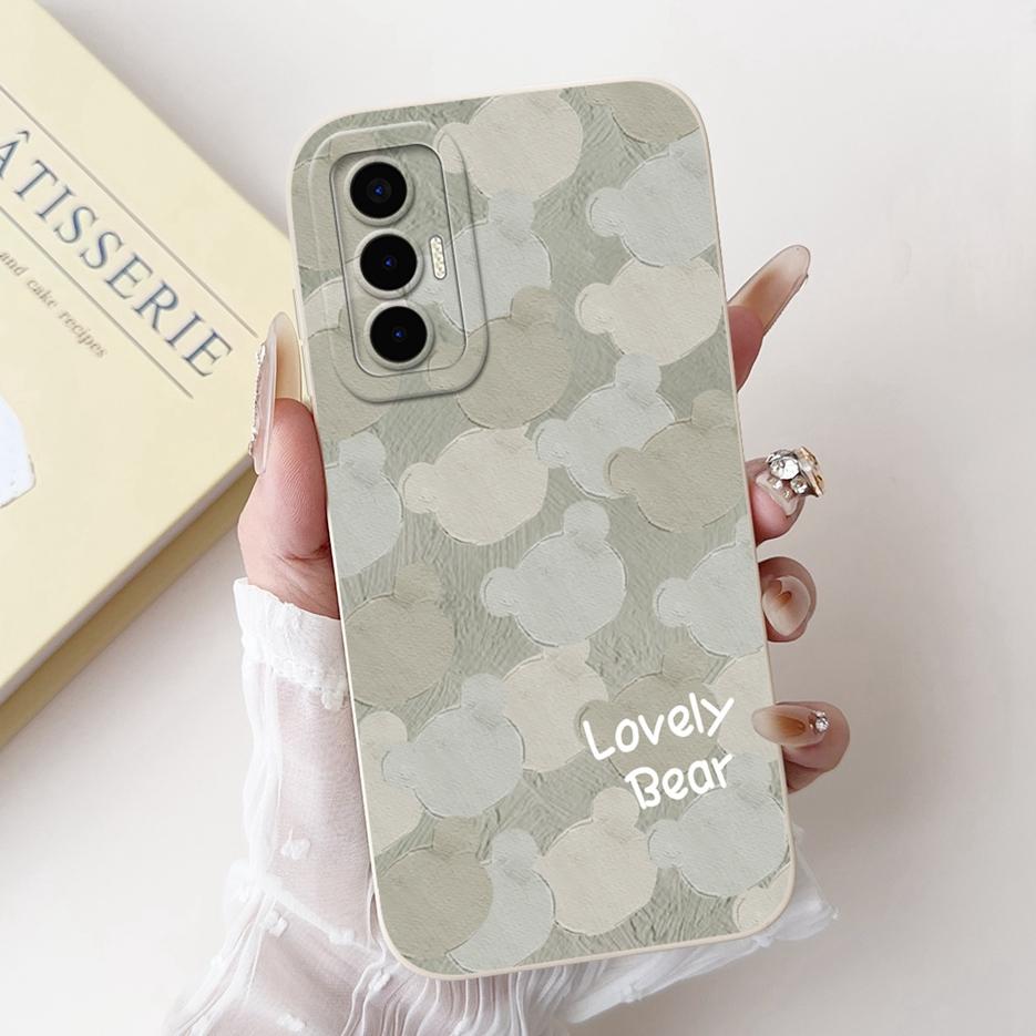 For Tecno Pova 3 Case LF7n Stylish Candy Panted Cover Shockproof Phone Case For Tecno Pova 3 Pova3 Soft Fundas 6.9'' Matte Coque