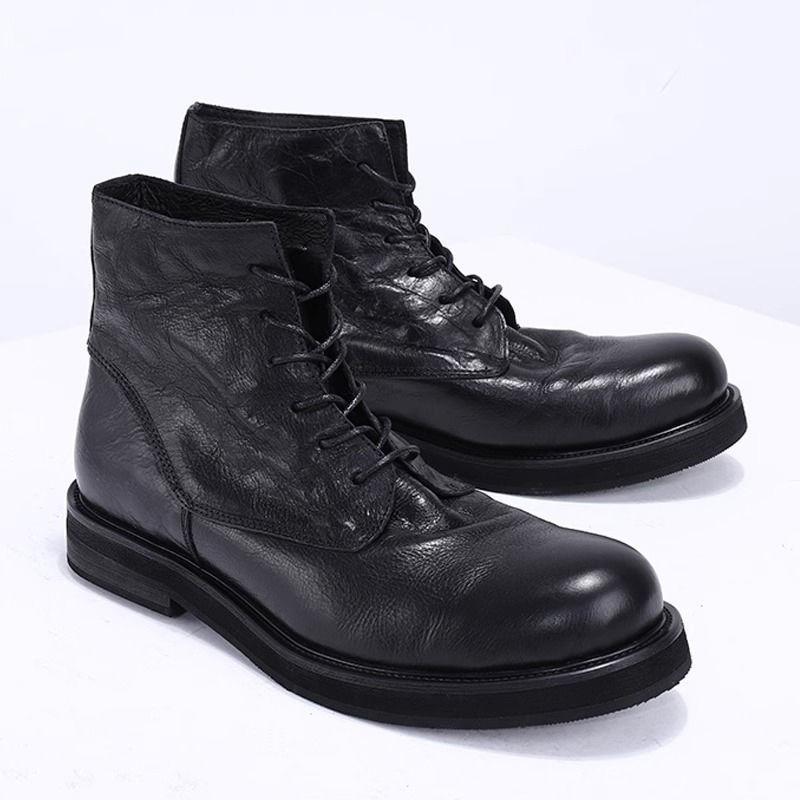 Fashion Shoes Cswo01 Men's Thick-Soled British Style Popular Casual High-Top Workwear Motorcycle Trendy With Internal Height Increase Short Boots Cm
