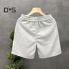 Men Sports Shorts with Elastic Waist Straps Summer Casual Shorts Leisure Work Beach Vacation Solid Color Shorts