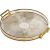 Generic Luxury Serving Tray, with Handles Cosmetic Perfume Makeup Display Multifunction Decorative Decorative Tray, Jewelry Tray for Living Room,
