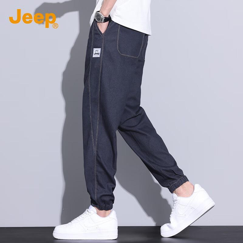 

Джинсы JEEP мужские расслабленного кроя, прямые, с манжетами 4XL