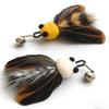 2pcs Plush Little Bee Feathers Imitating Insect Cat Toy Cat Toy Teaser Stick for Changing Heads Play Cat Interactive Kitten Toys