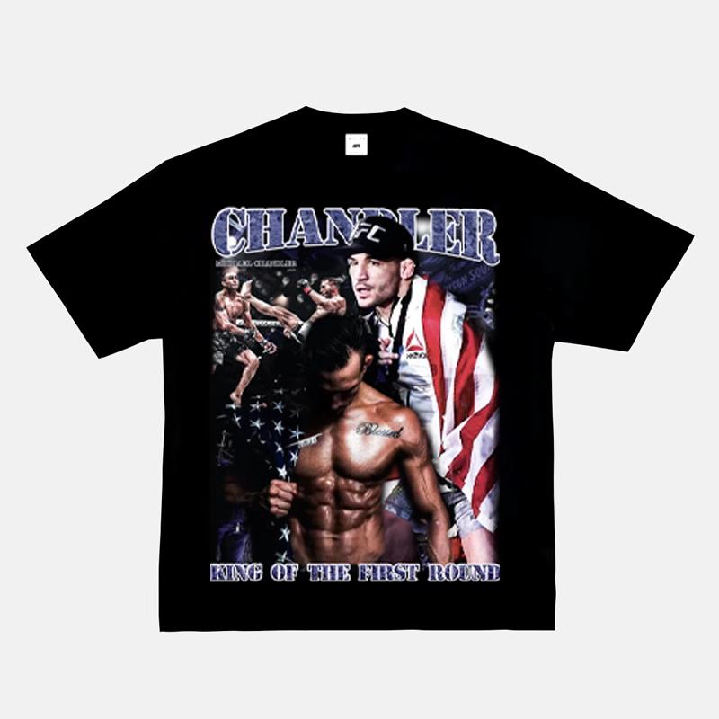 2024 New Fashion Oliveira Oliveira T-shirt UFC Printed Short Sleeve American Vintage Small Neckline Fighting Top Vintage