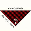 Christmas Dog Bandana with Santa & Snowman Design - 100% Polyester Non- Fabric, Adjustable Holiday Pet Headband for All Dog