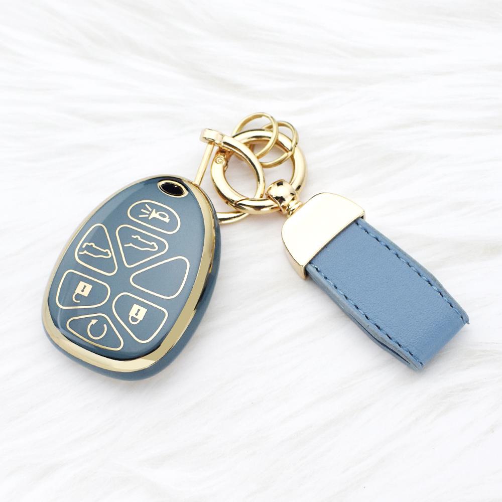 

6 Button Remote TPU Key Case Cover For Buick GMC Chevrolet Cadillac Pontiac Saturn Key Proctetor серый