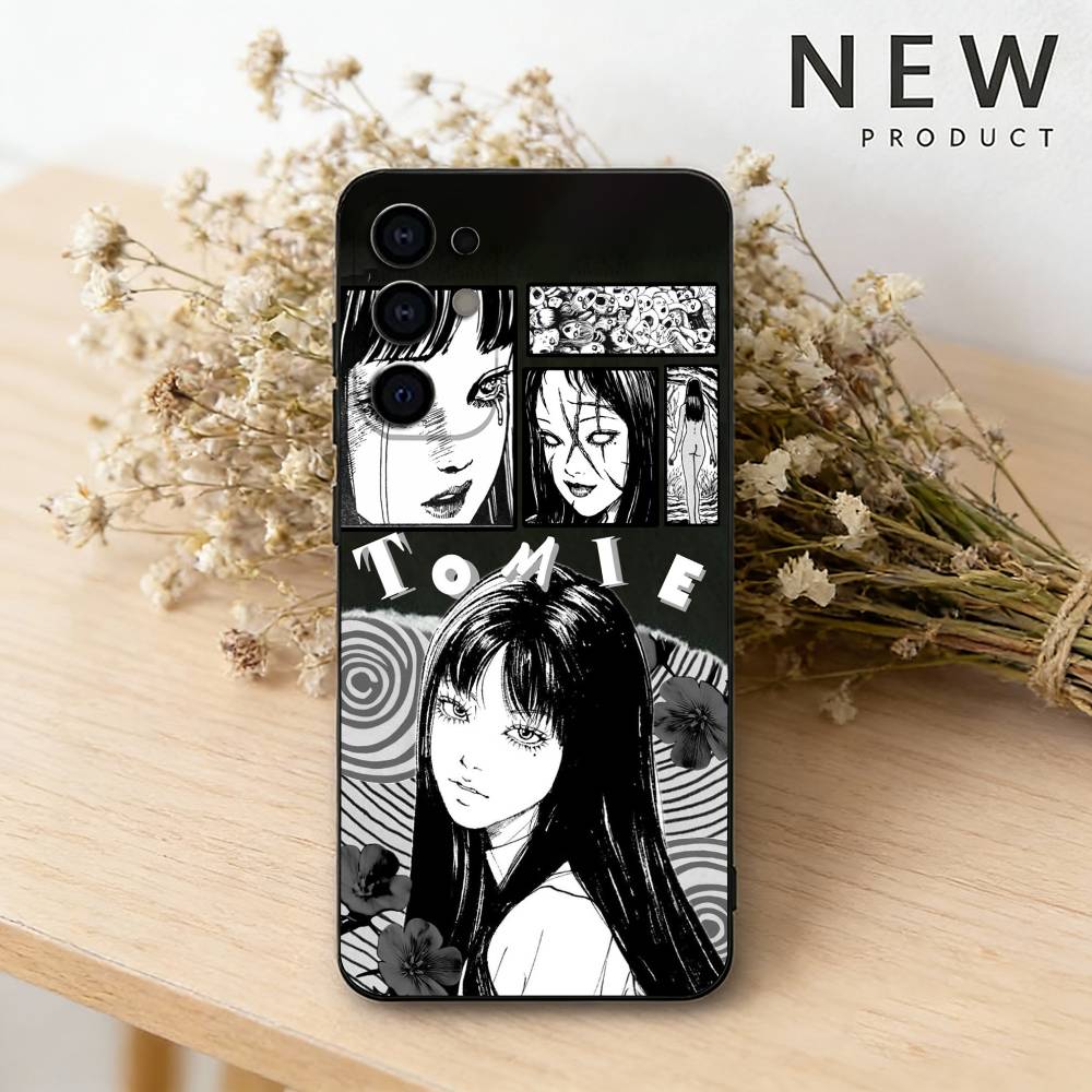Comics HOT Tomie S phone Case For Samsung S26,25,24,21,22,23,30,20,Ultra,Plus,Fe,Lite Black Soft Cover