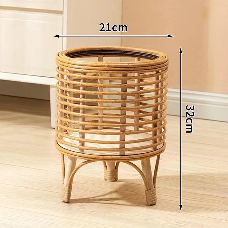 Ins Nordycki Kosz na Doniczkę Drewniana Rama na Kwiaty Stojak na Doniczki Wewnętrzny Zewnętrzny Kontener na Kwiaty do Salonu Roślin Zielonych