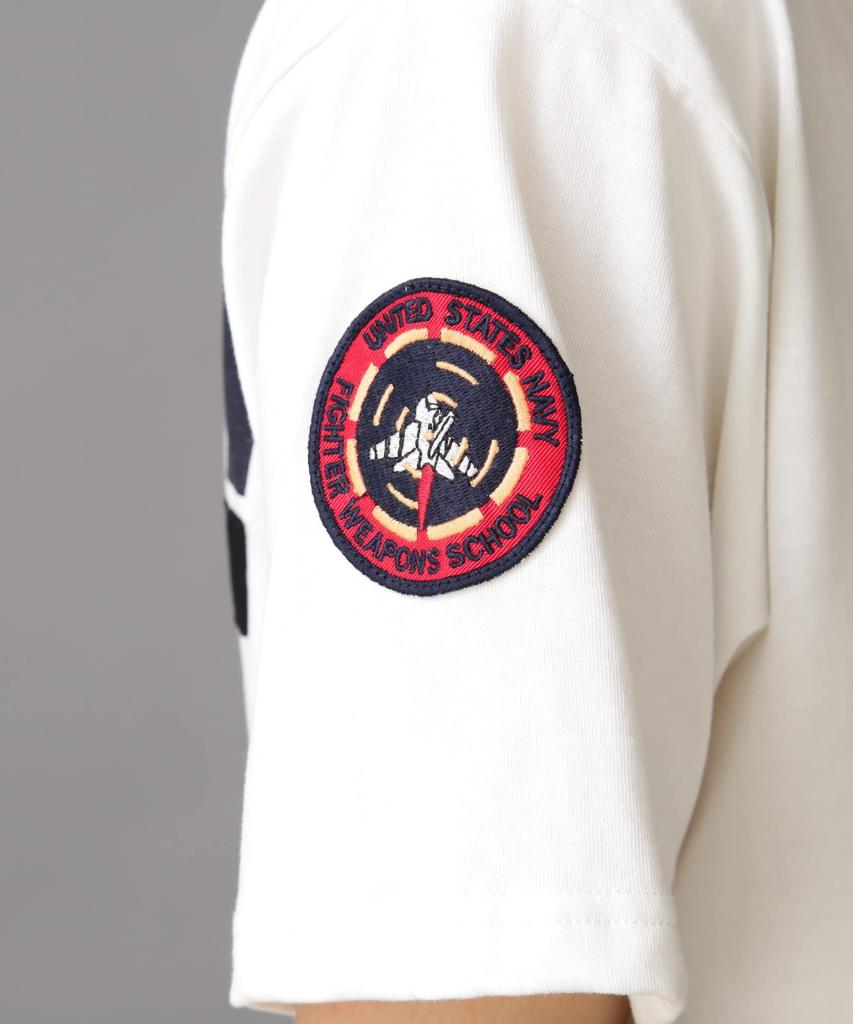Avirex TOP GUN PATCH PRINT & T-SHIRT, Men's XL, 030, White, 783-3934013