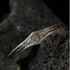 Handmade Bohemian Silver-Plated Bracelet With Mountain Spirit Flower Motif Vintage Ethnic Style Adjustable Wristband