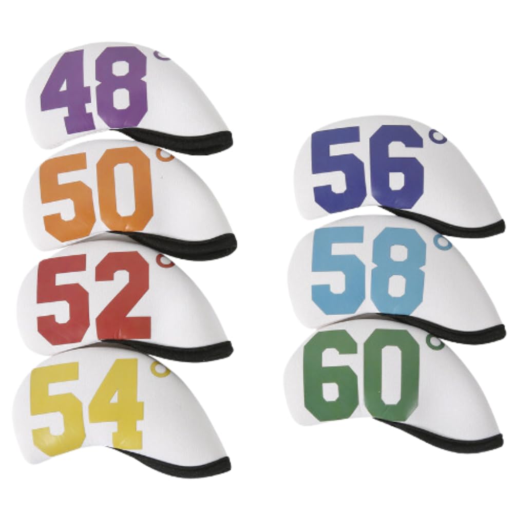 Sand Wedge Cover Colorful Urethane Prevention Stretch No. 48 No. 50 No. 52 No. 54 No. 56 No. 58 No. 60 (White)