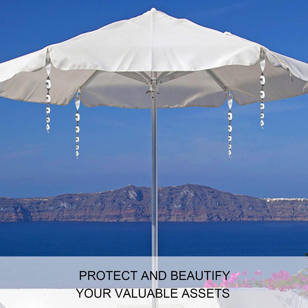 T02C!Bird Repellent Reflectors Scare Rods Hanging Plastic Rod Reflective Bird Deterrent Glossy Finish Scare Birds Away